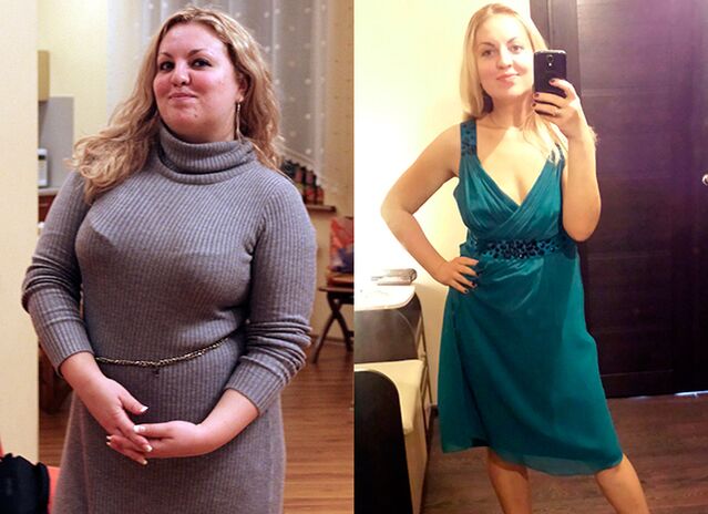 Fotos antes e depois de perder peso, experiência de usar Choco Lite