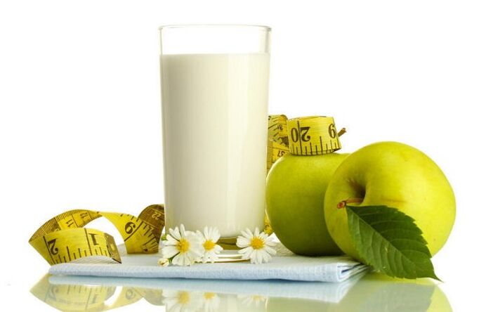 Kefir com maçãs